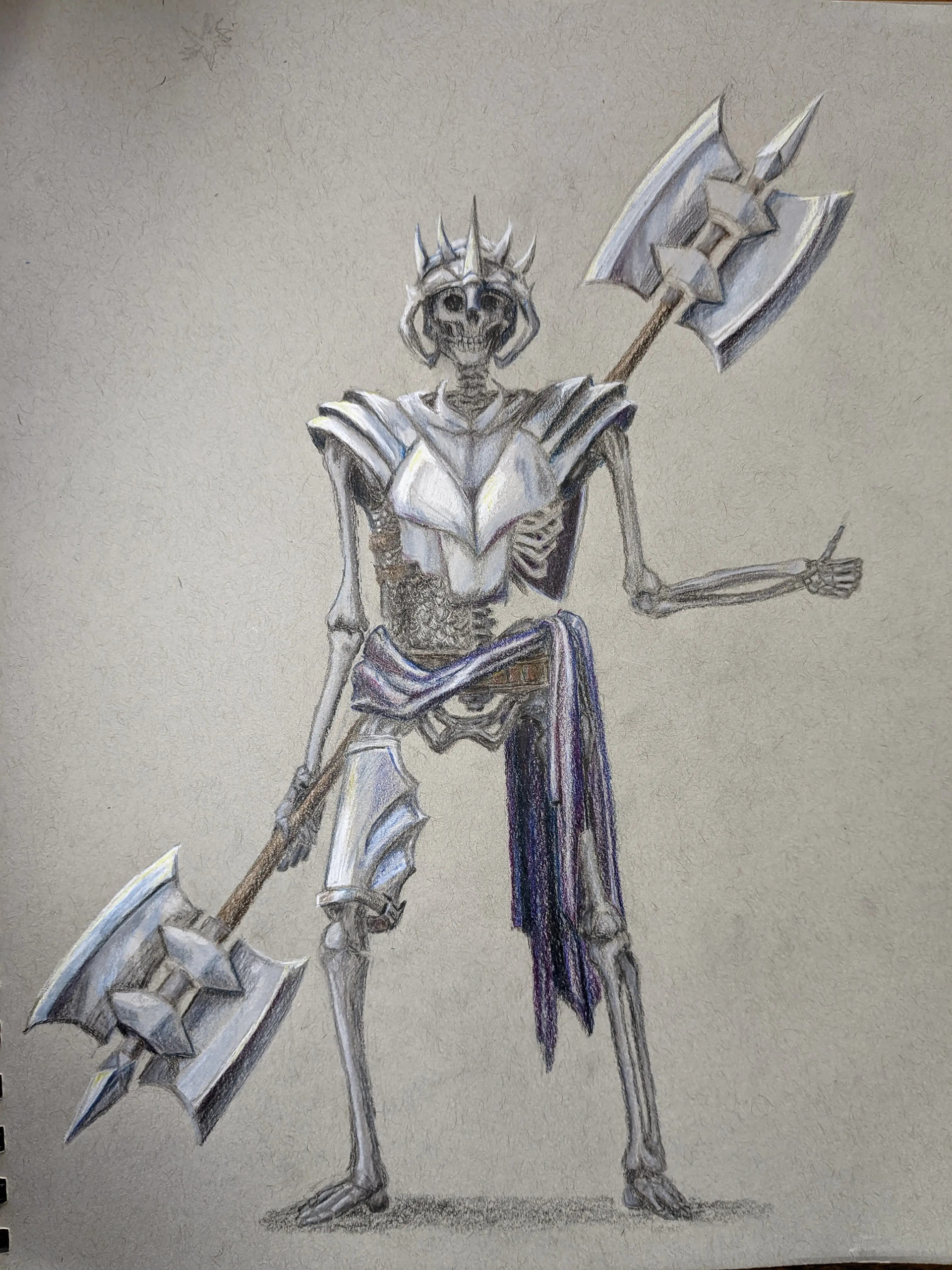 study in metal and cloth