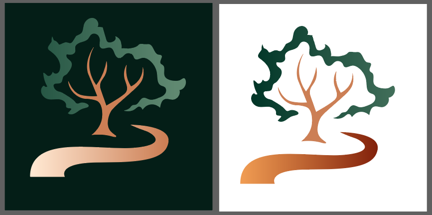 image-only logo, light and dark variation