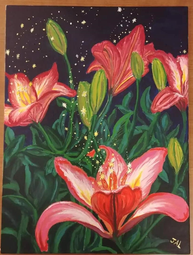 star lilies filled with stars