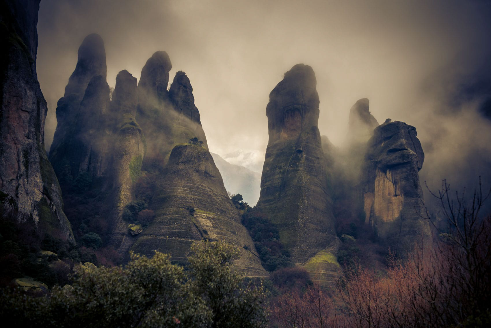 Meteora holy rocks in Greece