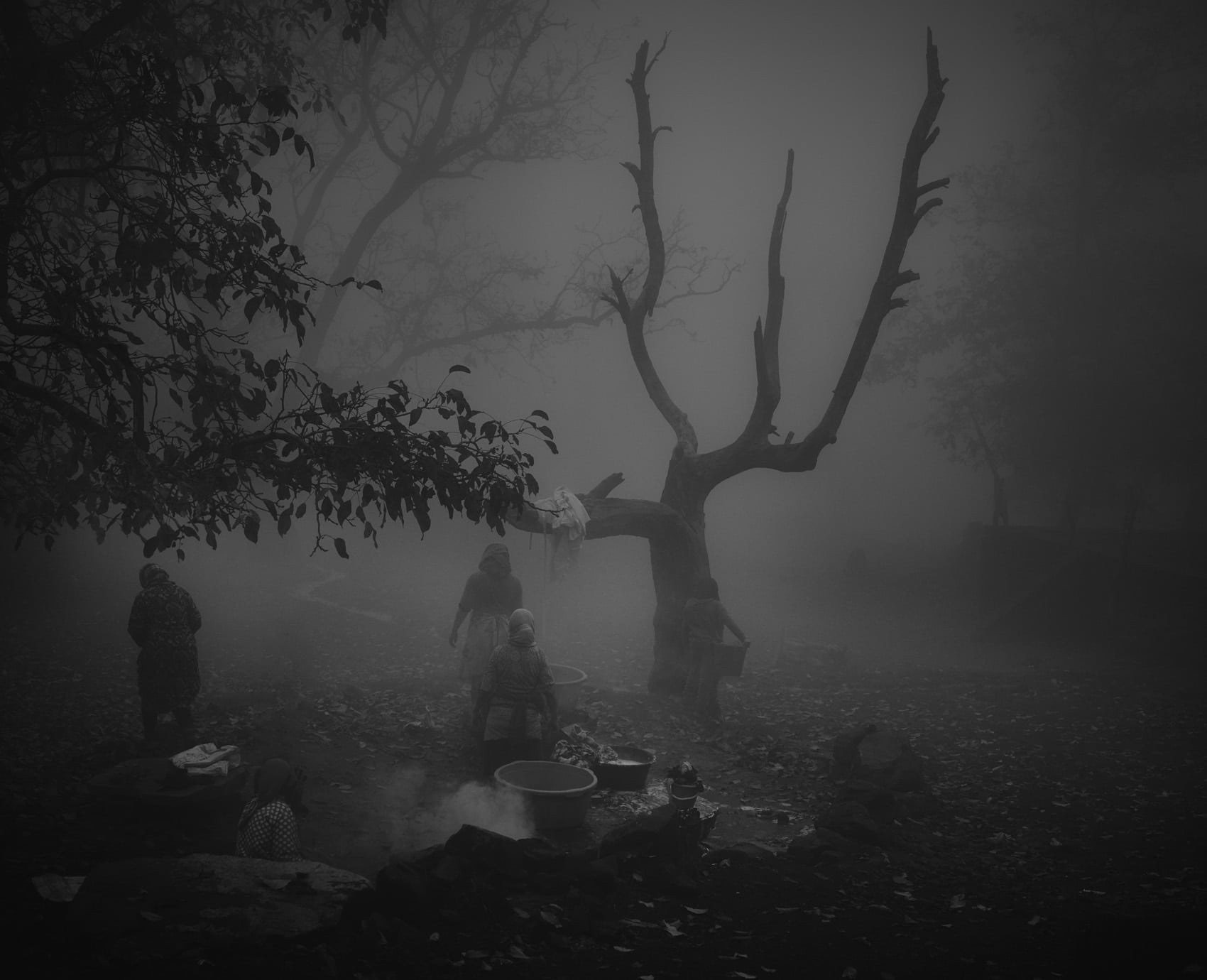 Ourika Valley Morocco. Black and white