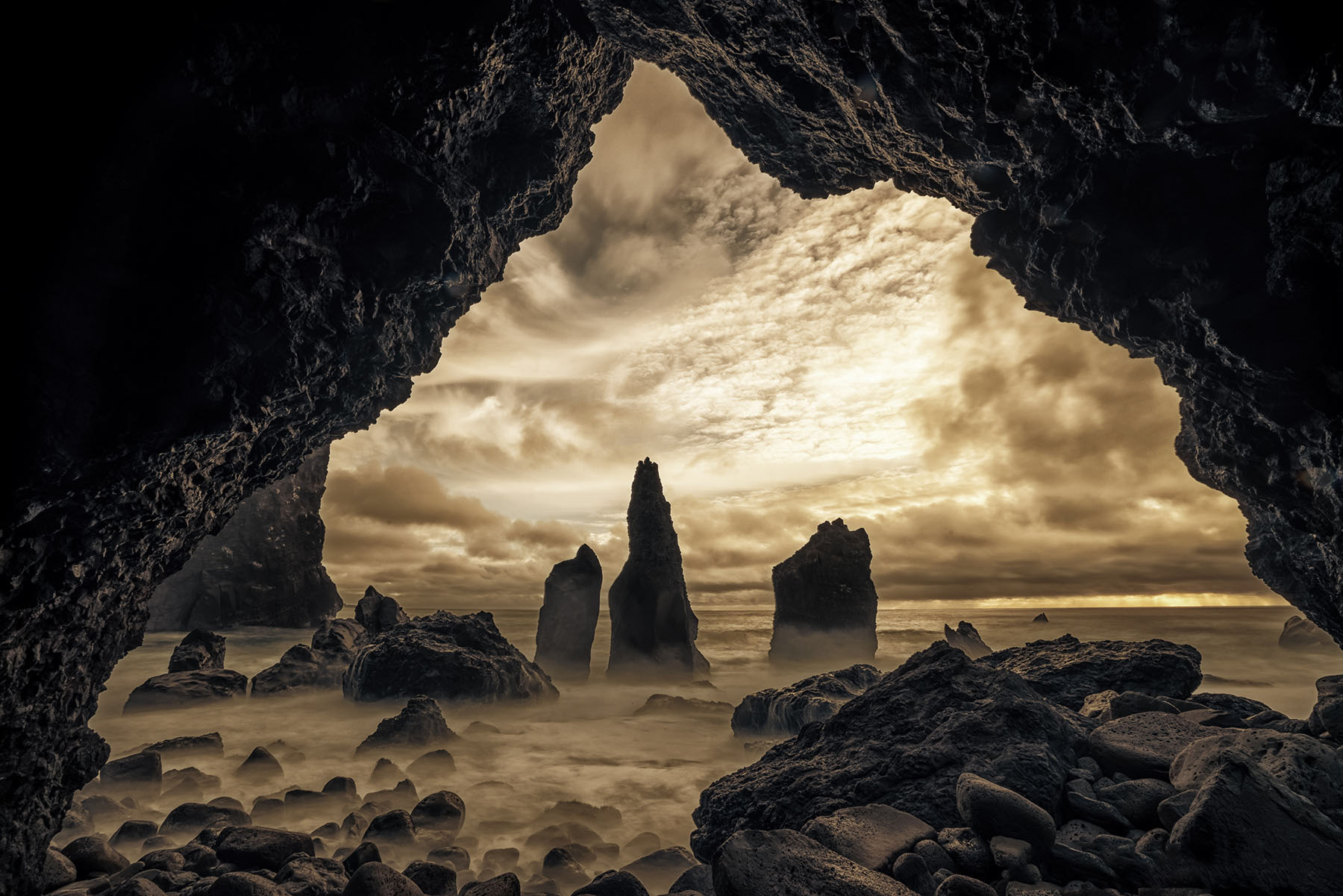 Reykjanesta rock formations near reykjavik