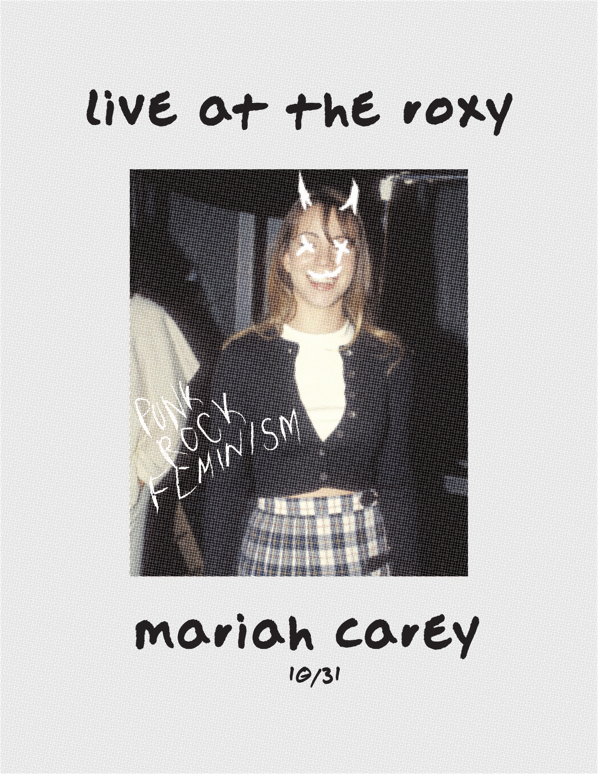 Maria Carey Mock Punk Rock Poster