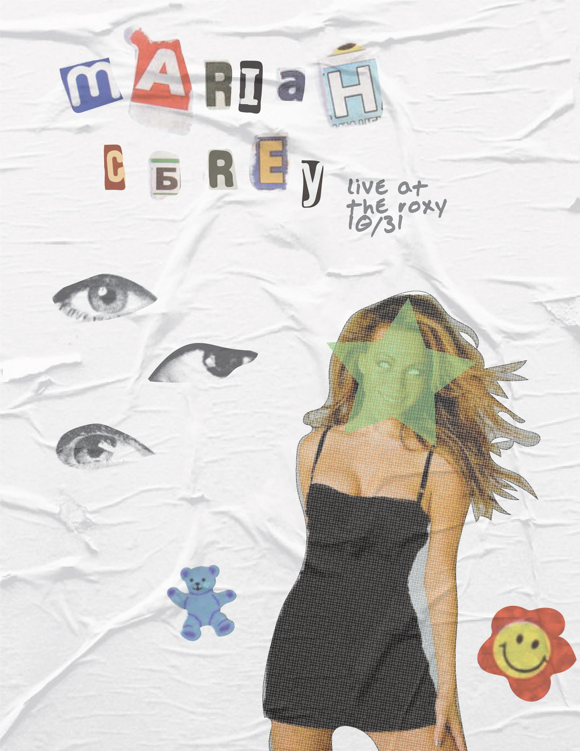 Maria Carey Mock Punk Rock Poster