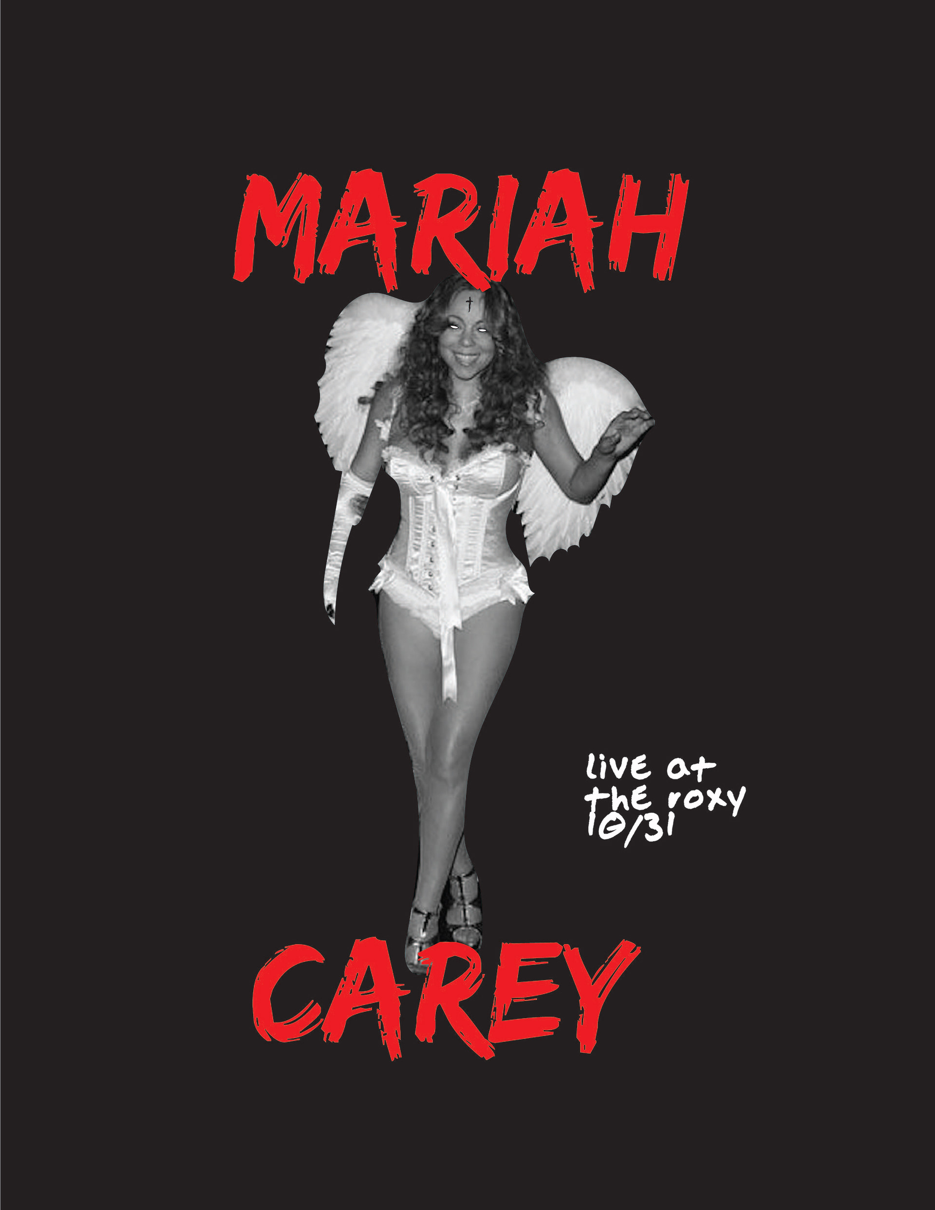 Maria Carey Mock Punk Rock Poster