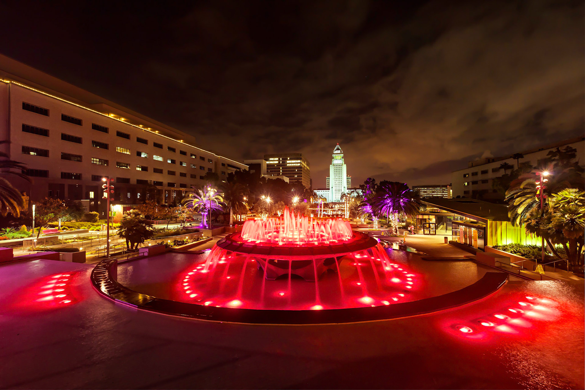 Grand Park and City Hall, Downtown Los Angeles, California