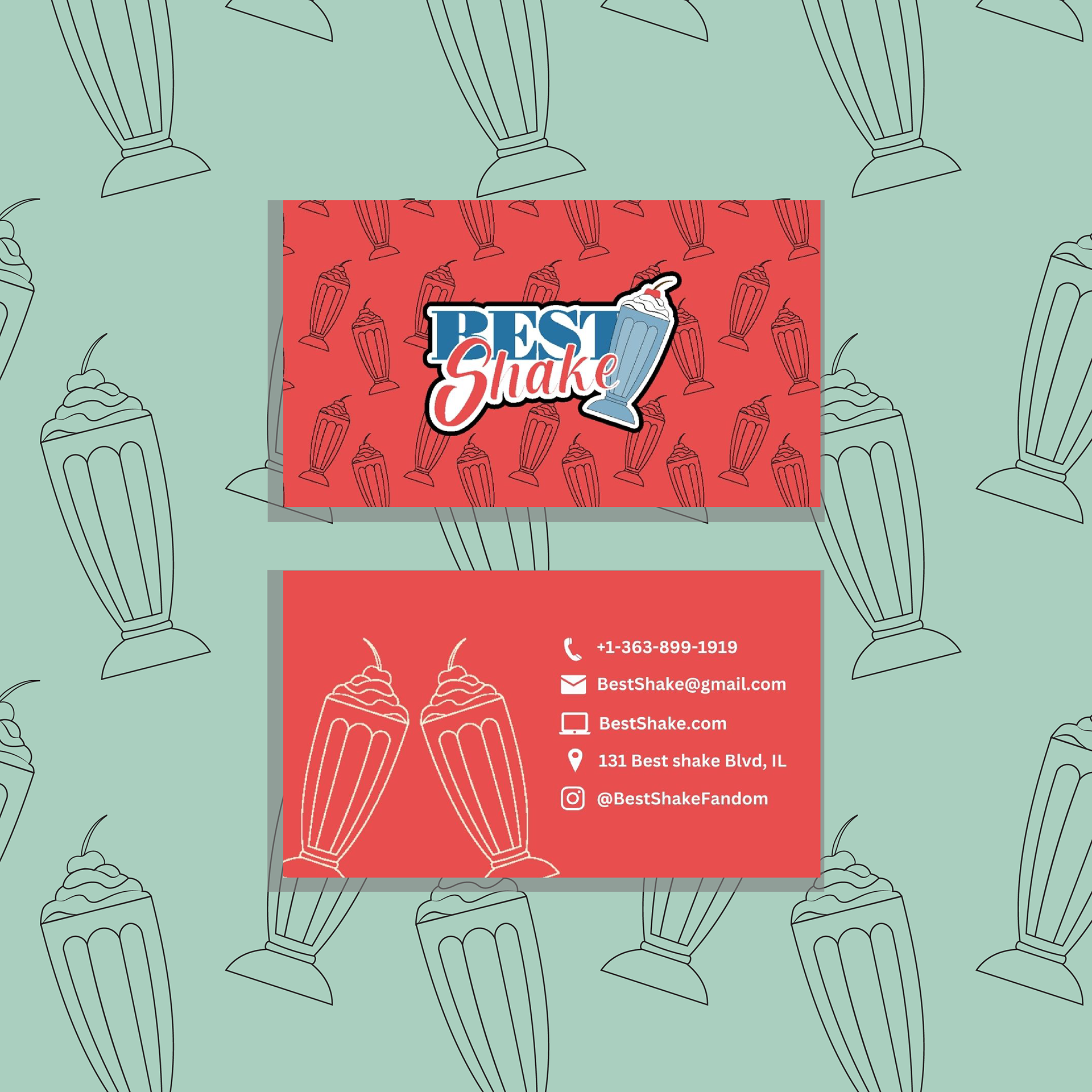 Share the experience with family & friends using the business card.