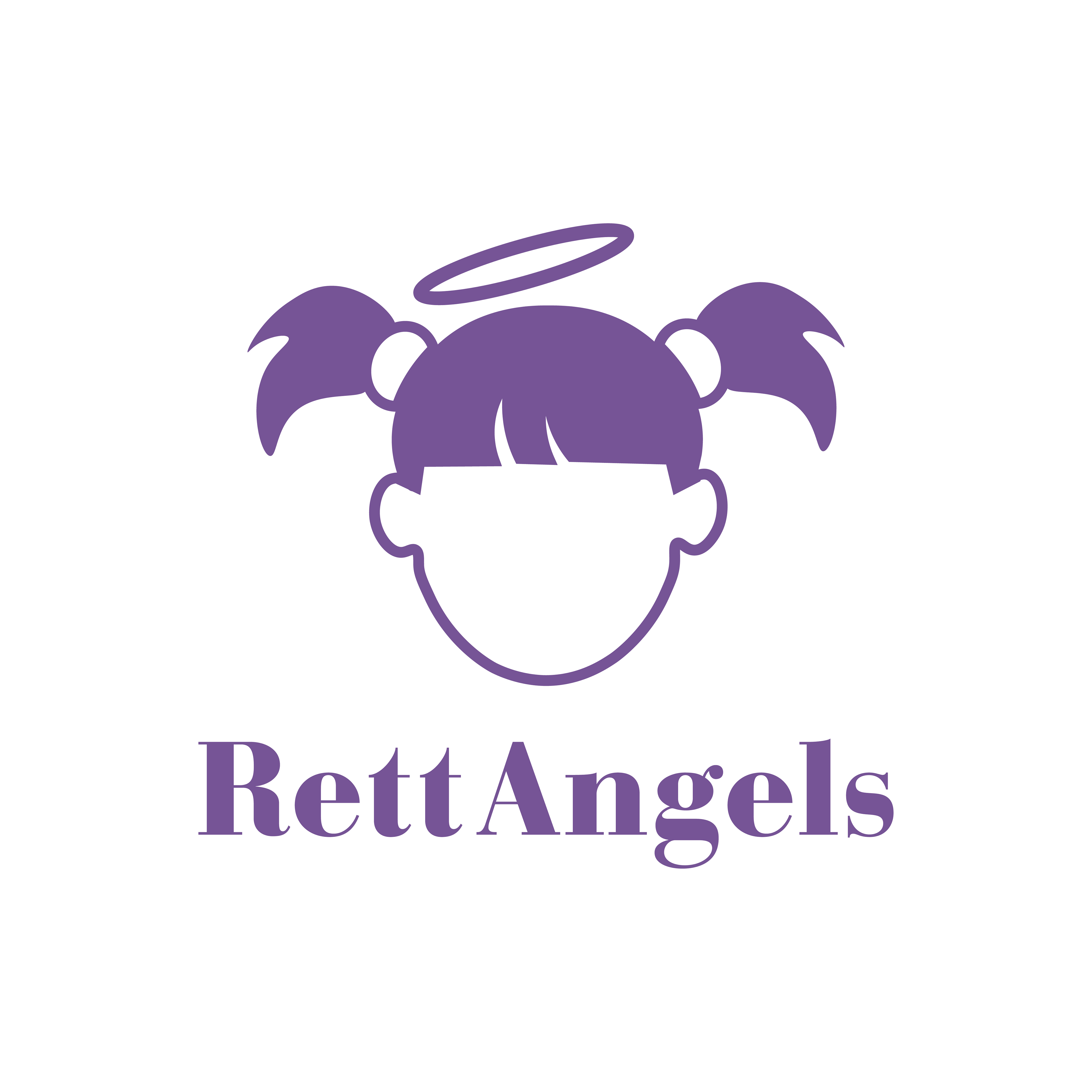 Rett syndrome is mainly effected by females so the emblem trademark is a little girl with ponytails.