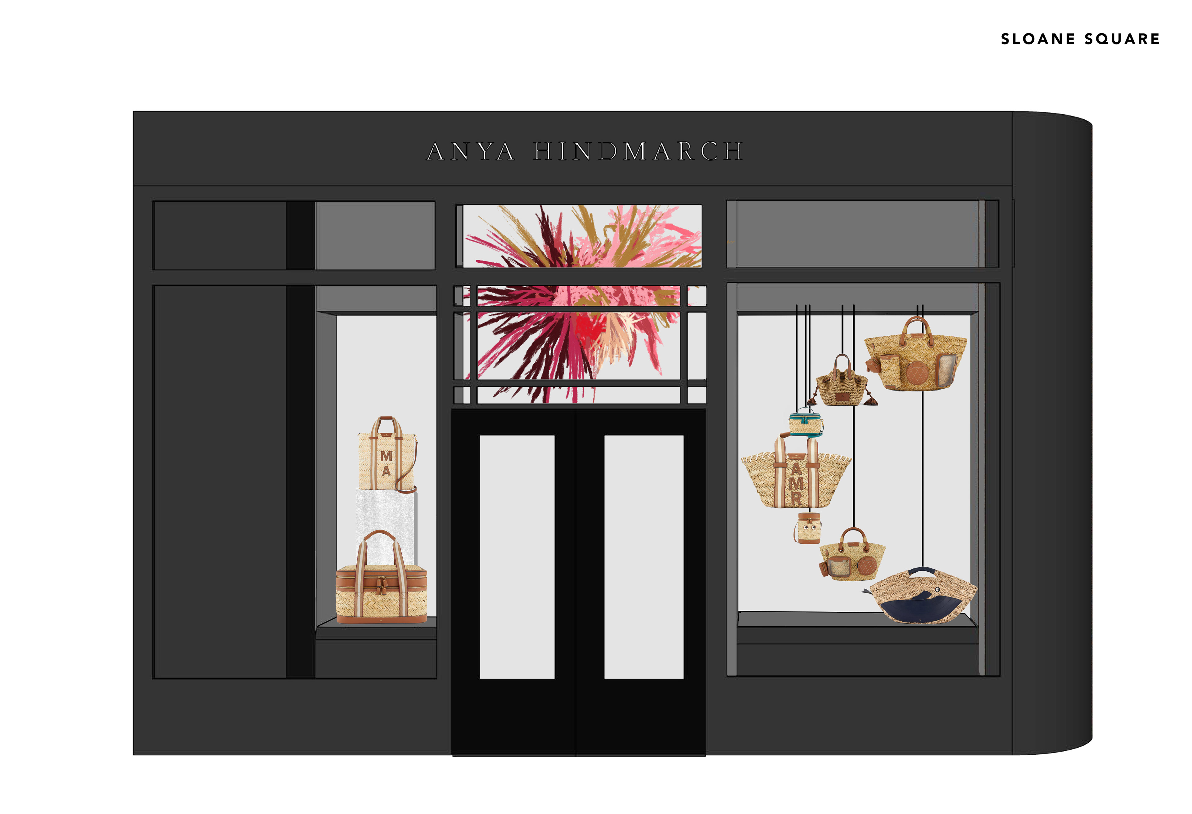 Anya Hindmarch baskets window mockup #2