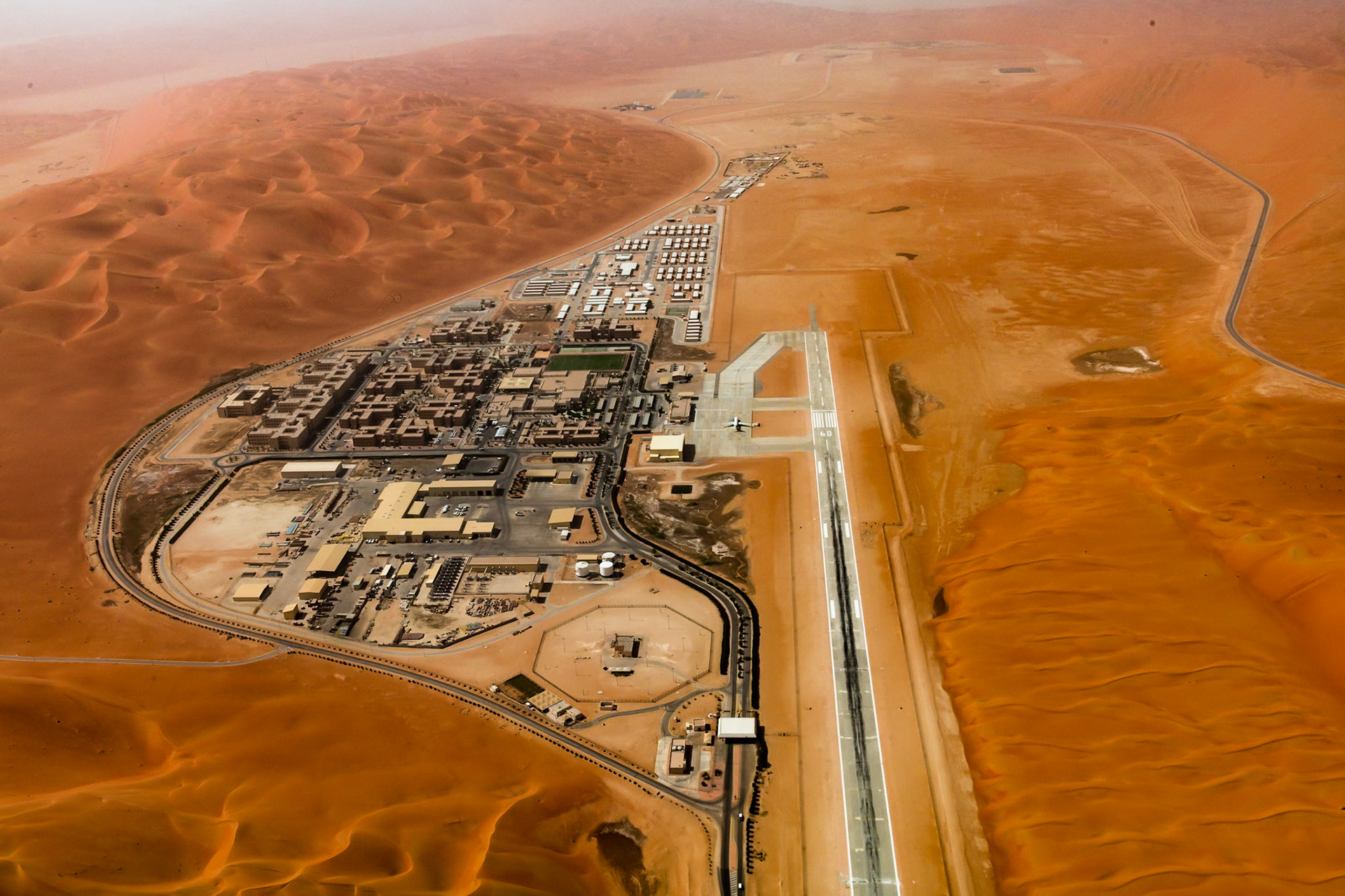 Shaybah Camp, in Ar Rub' al-Khali, The Empty Quarter, Saudi Arabia