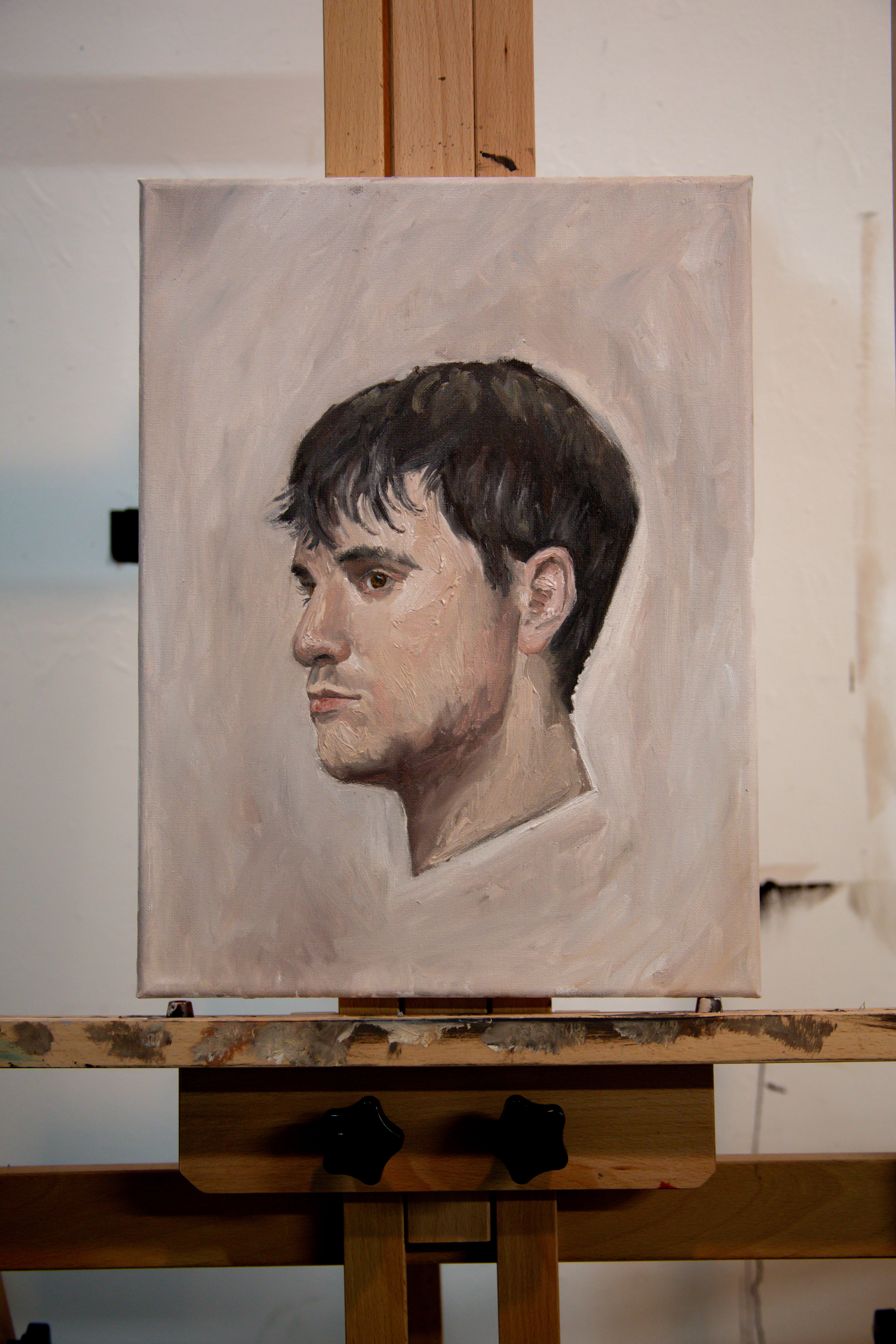 Self portrait study as bust (2026)