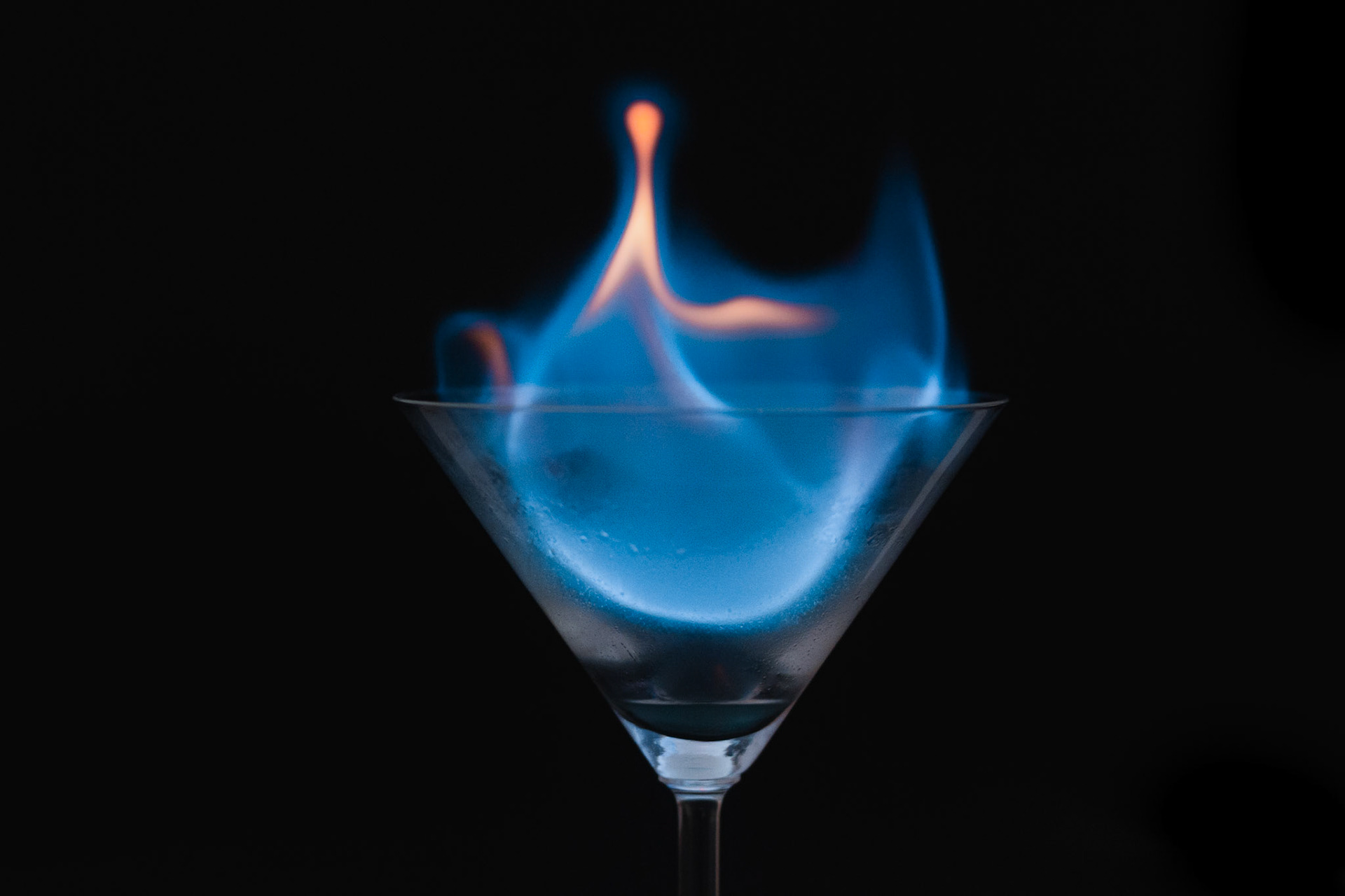 Cocktail on fire