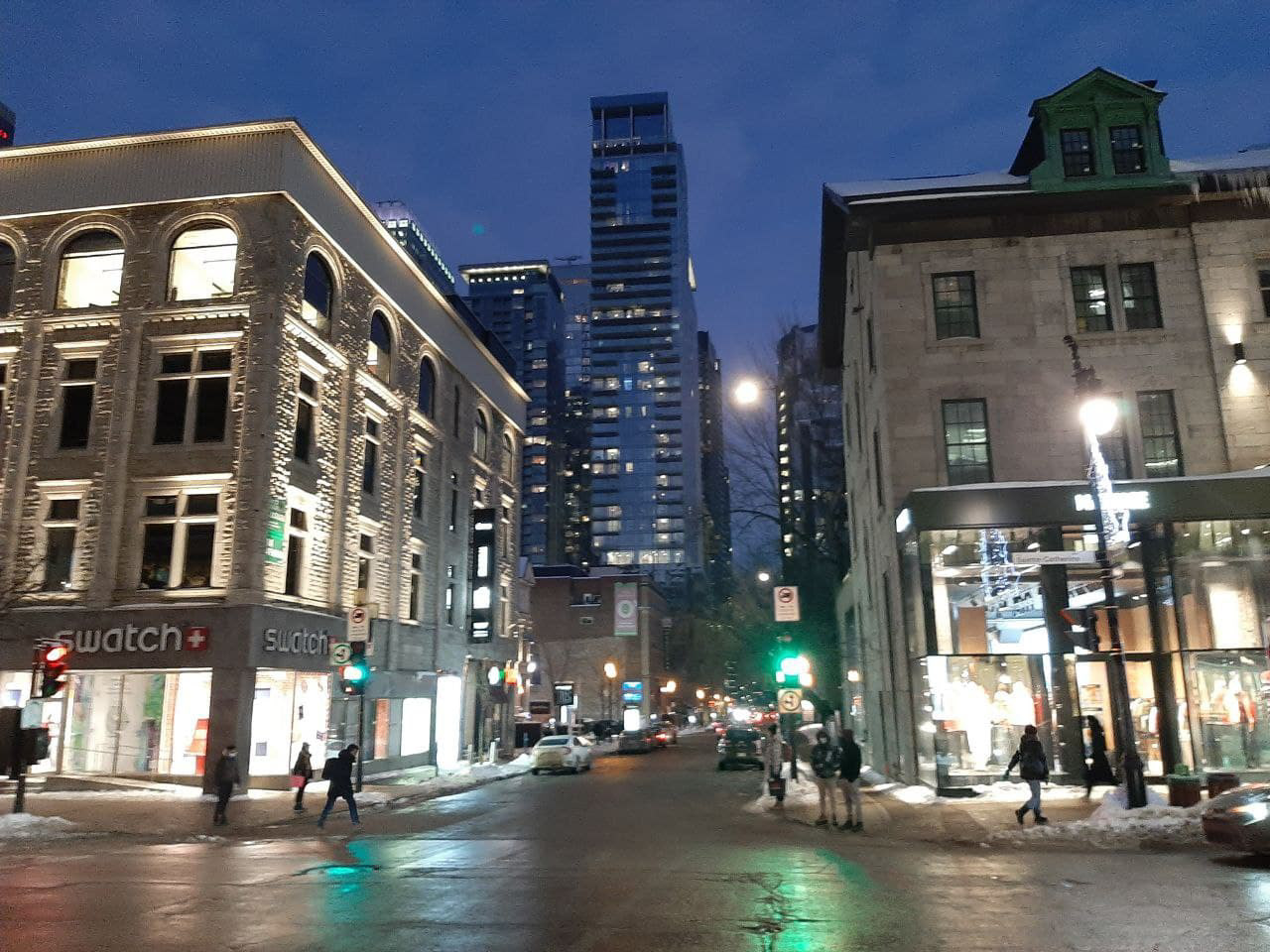 A picture taken in downtown Montreal on Rue Ste Catherine