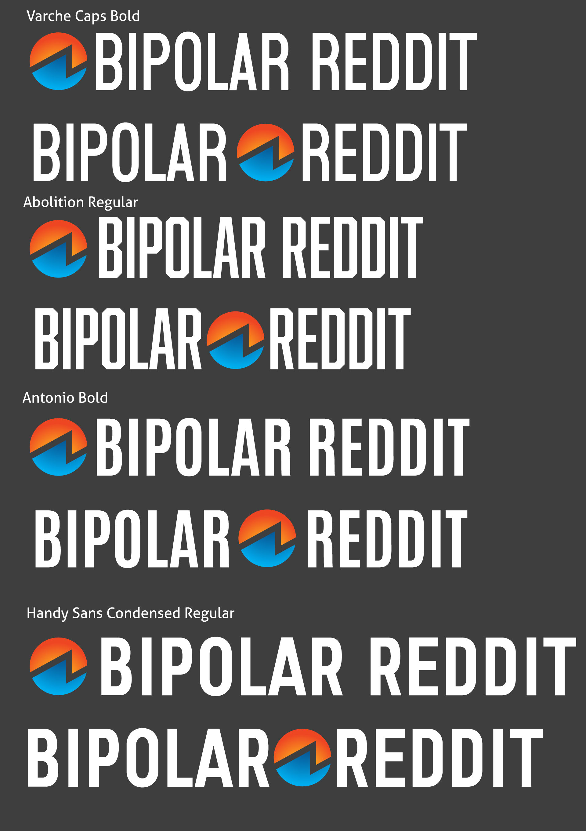 Circular logo typeface exploration