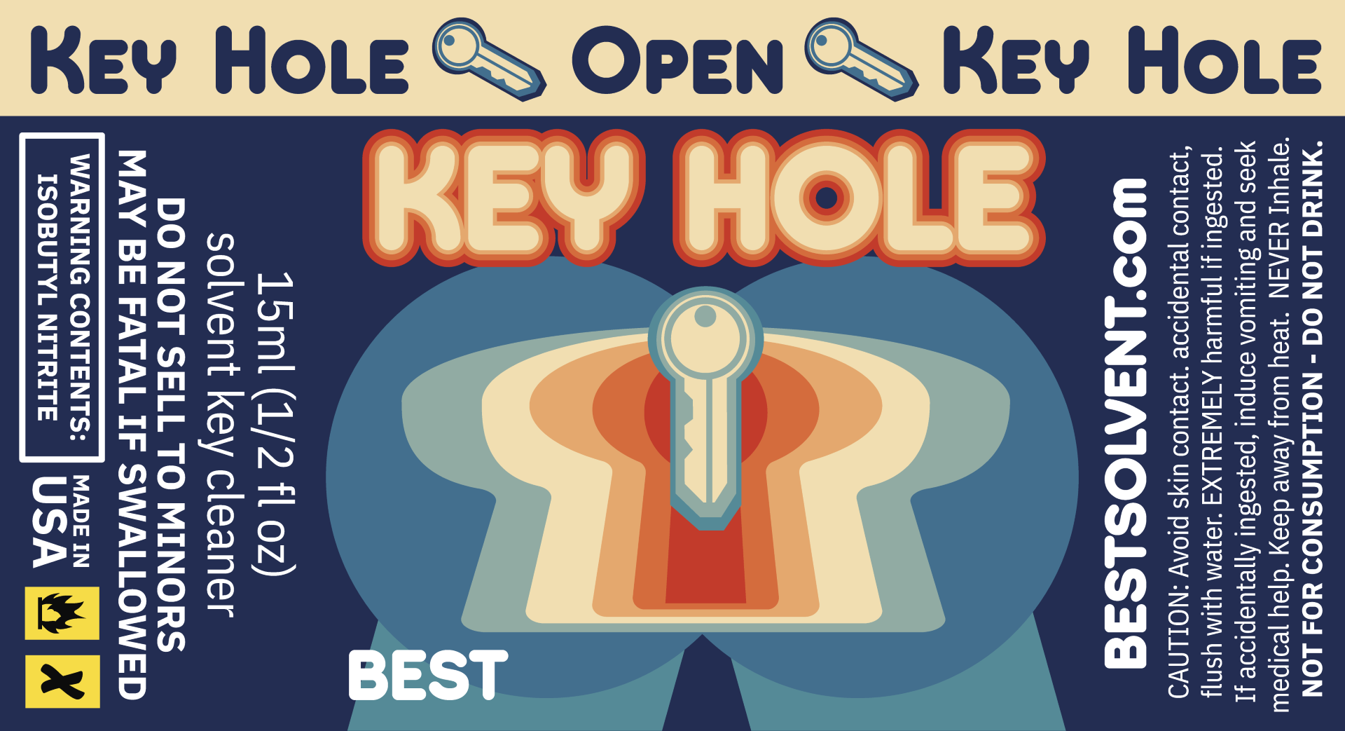 A label for Key Hole from Best Solvent.