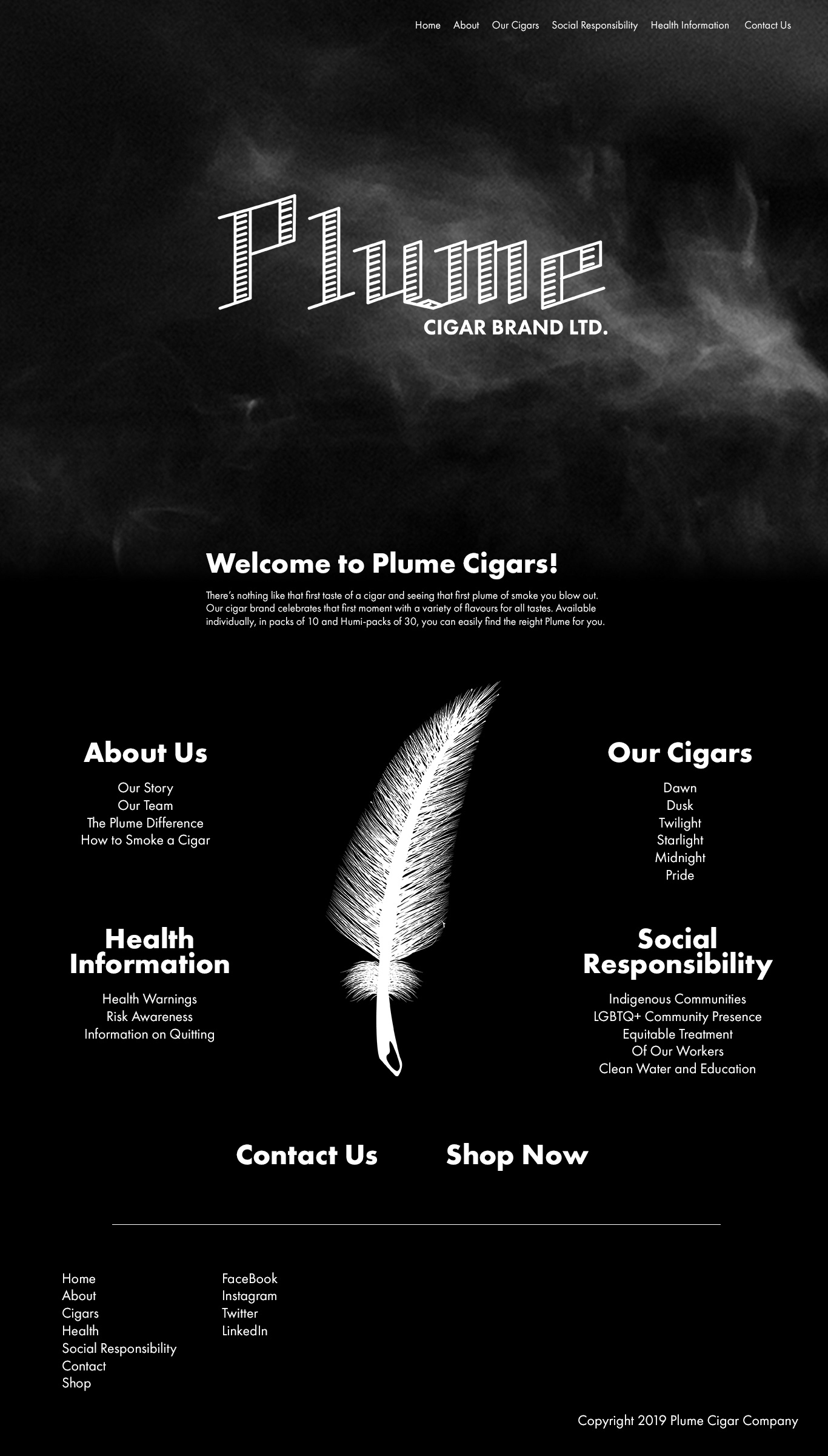 Plume Microsite design