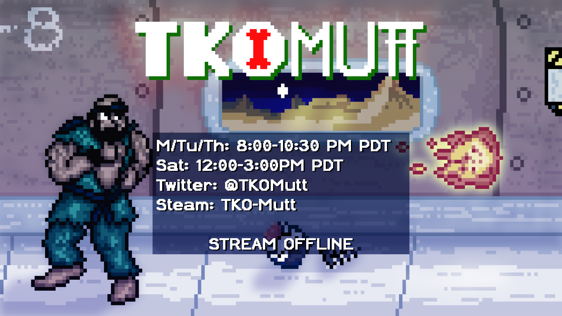 TKOMutt Stream offline image, adding a blue caste overlaid.