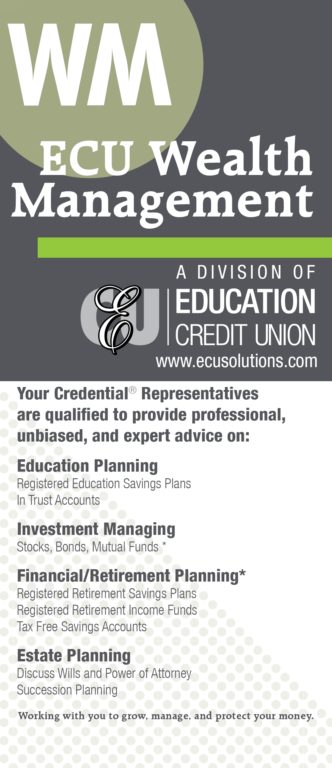 Wealth management compact brochure side 1