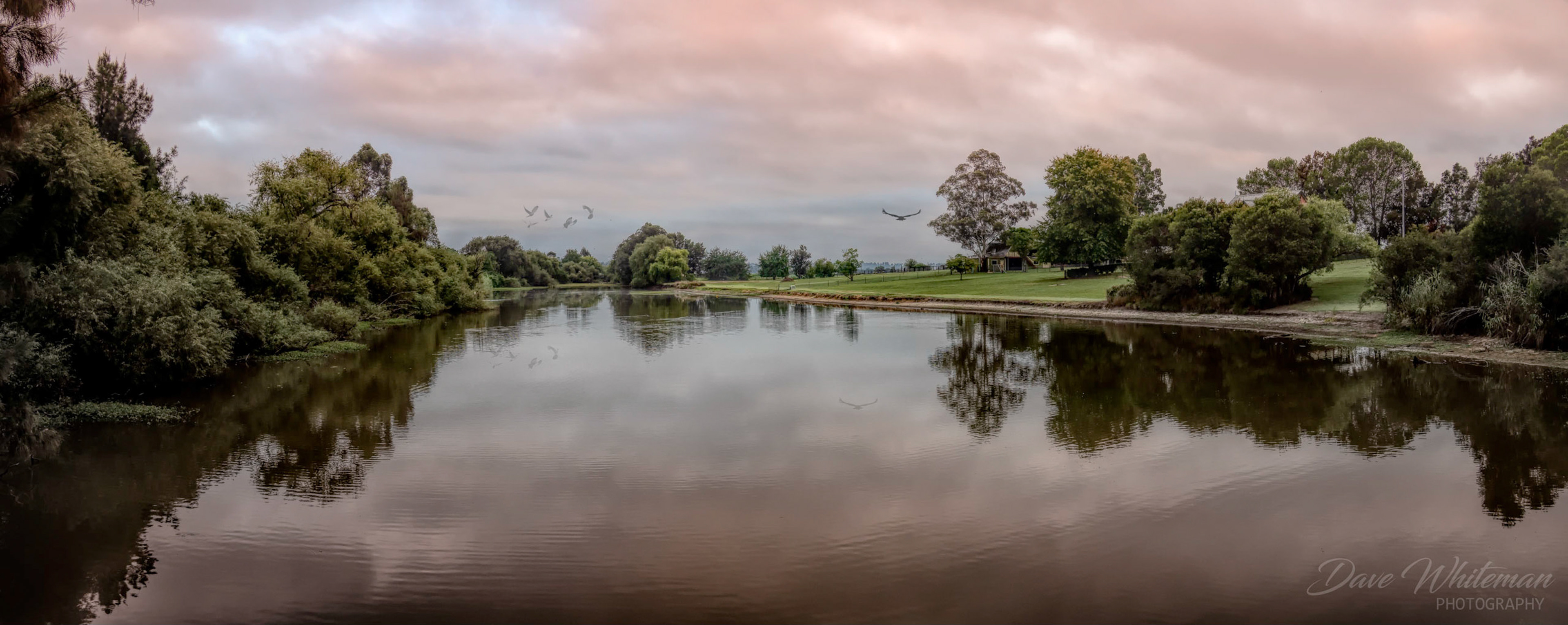 Daybreak over Yarramundi Farm lagoon.