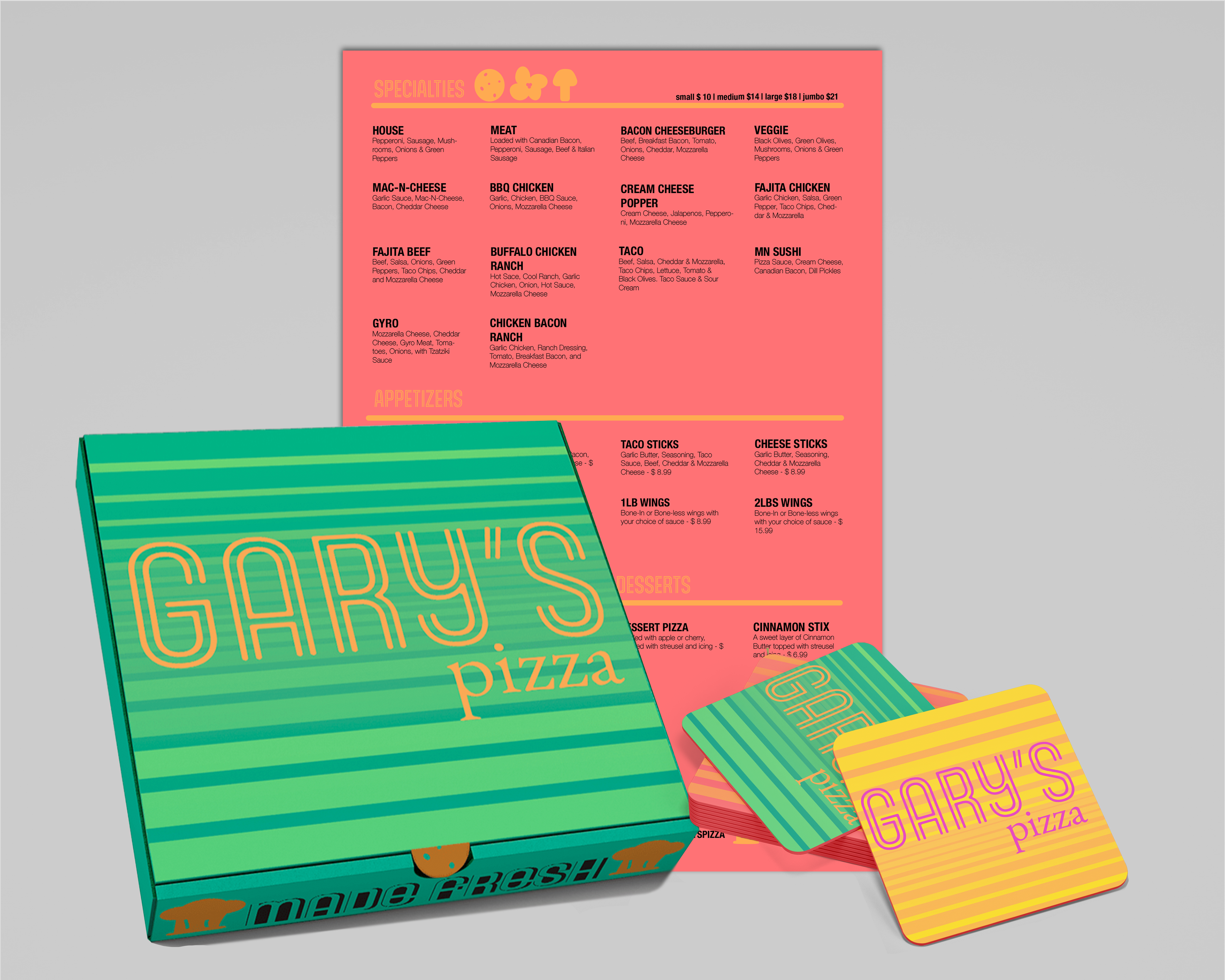 Gary's Pizza Brand Identity