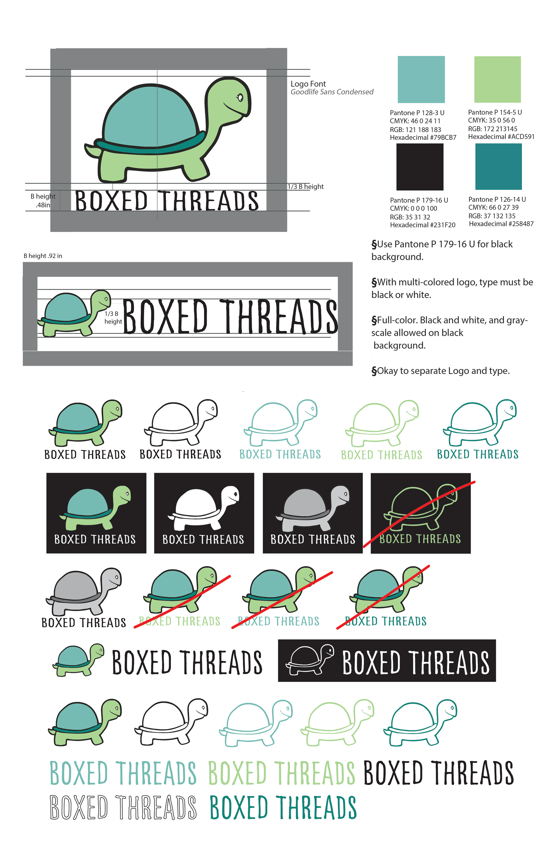 Boxed Threads Style Specifics Manual