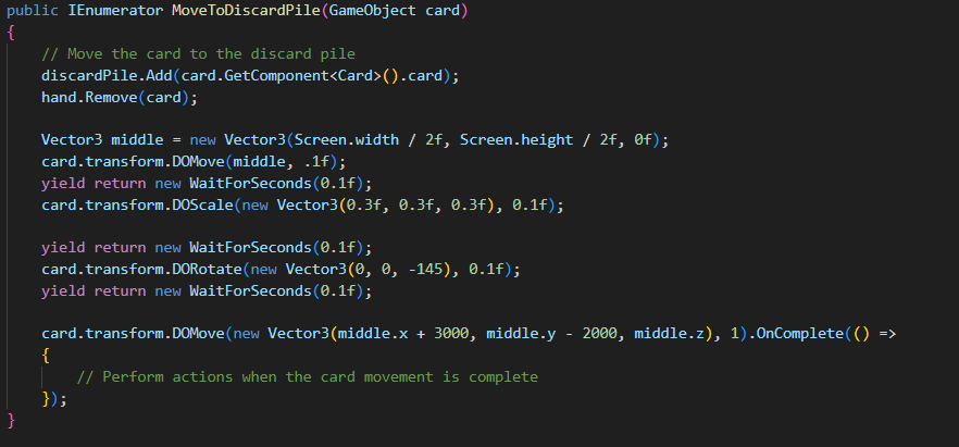 Discard Pile Method
