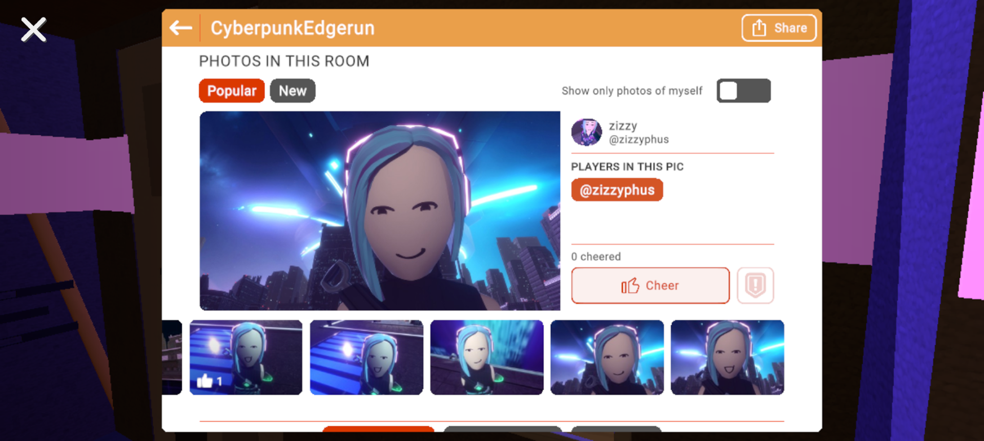 Features in Rec Room about identity and presence like taking photos within the game include social interactions