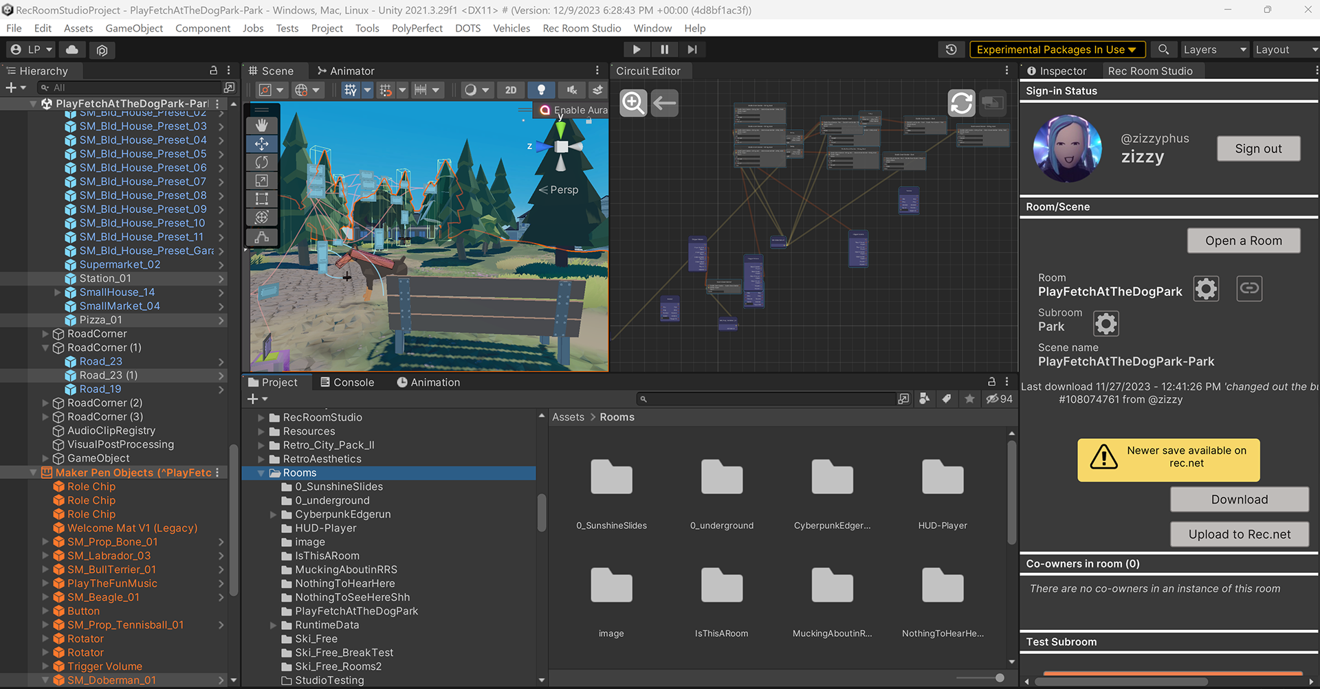 The Rec Room Studio tools are designed to integrate seamlessly into familiar Unity game engine workflows