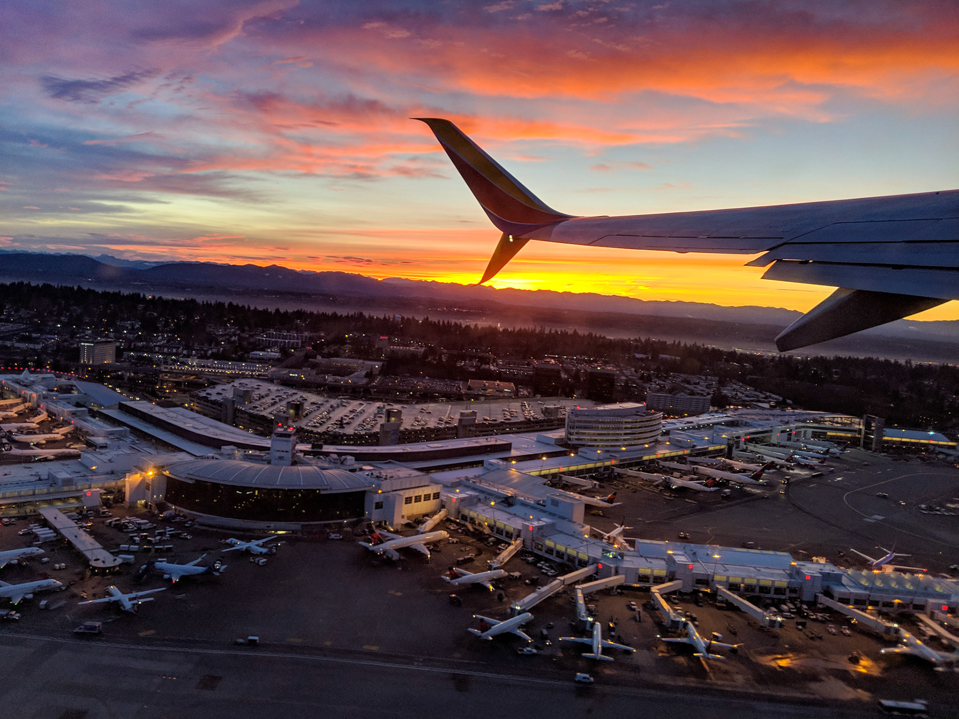 Taking off from Seattle