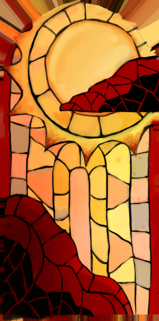Stained glass window texture