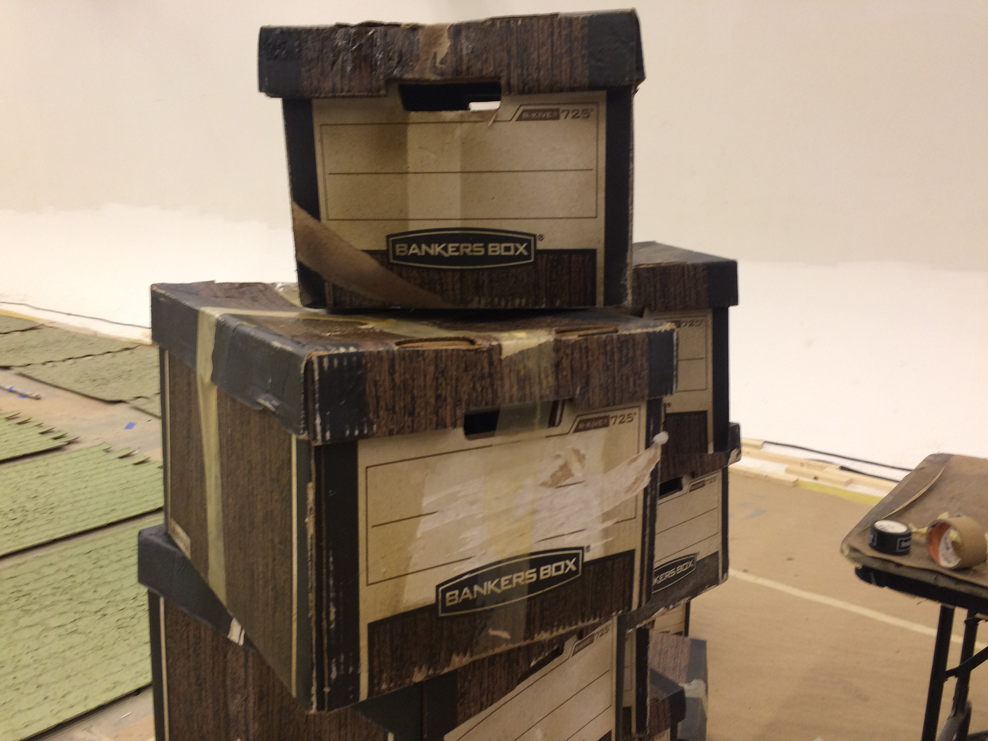 Brand new File Boxes after aging.
