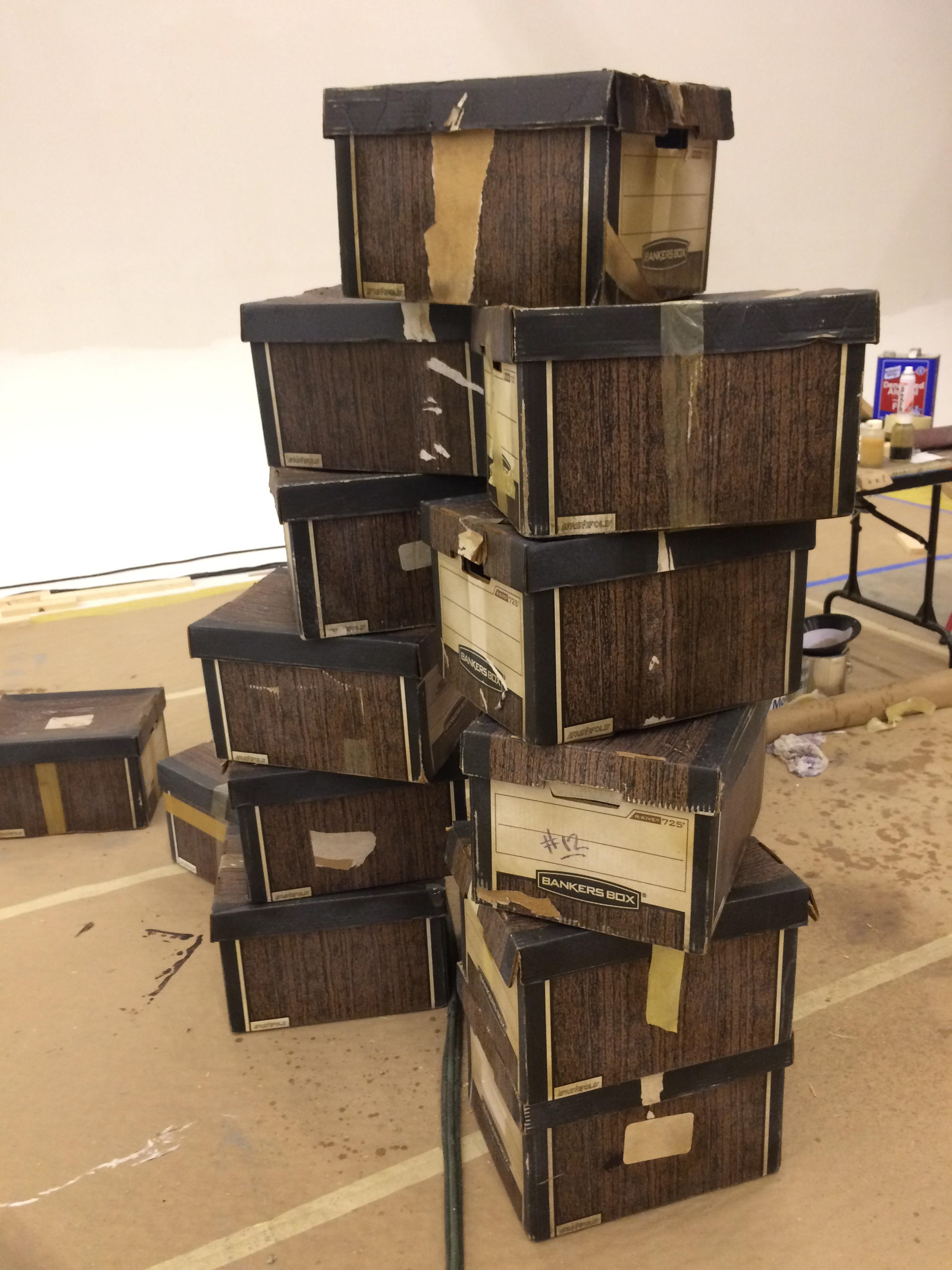 Brand new File Boxes after aging.