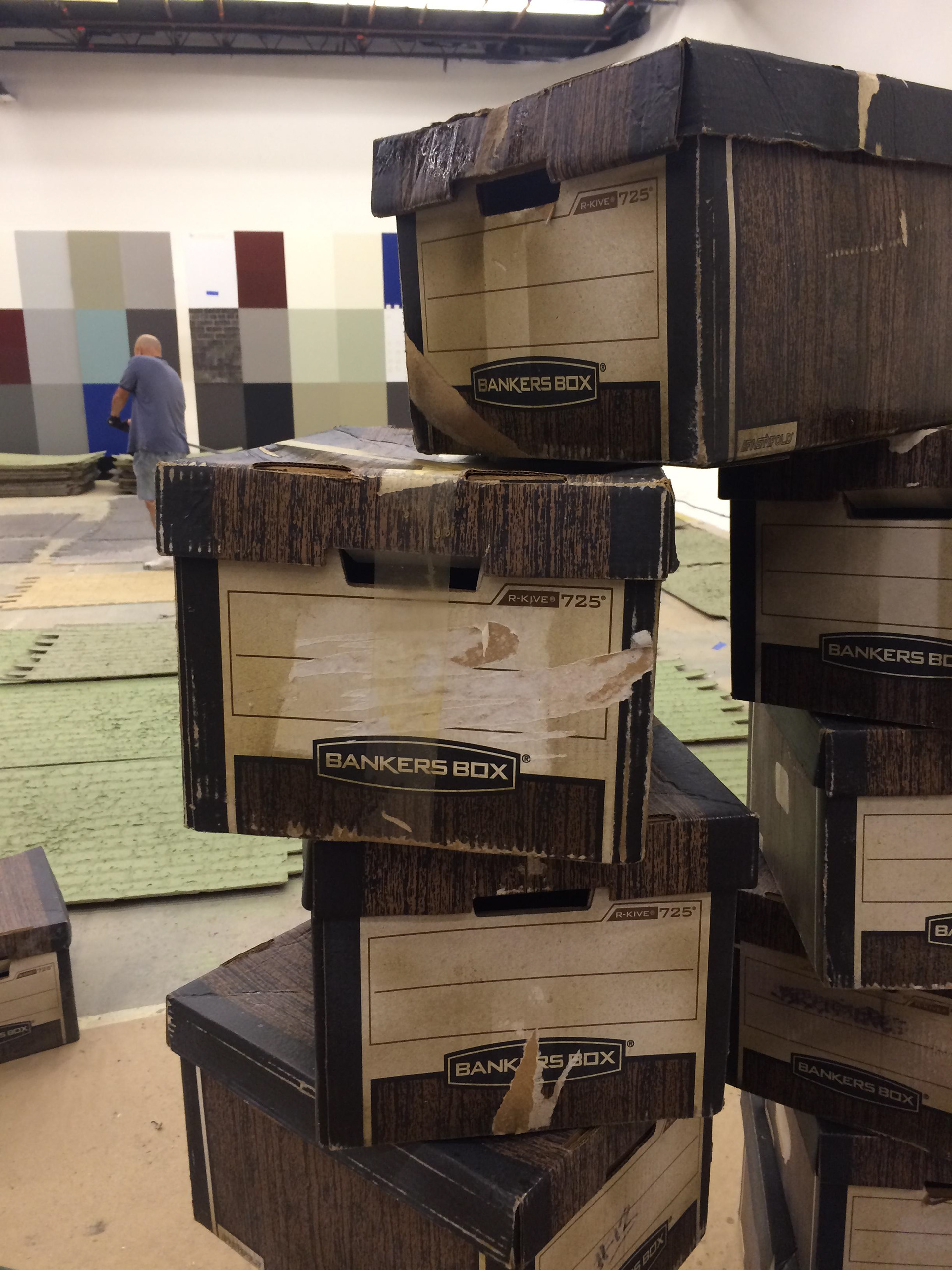 Brand new File Boxes after aging.