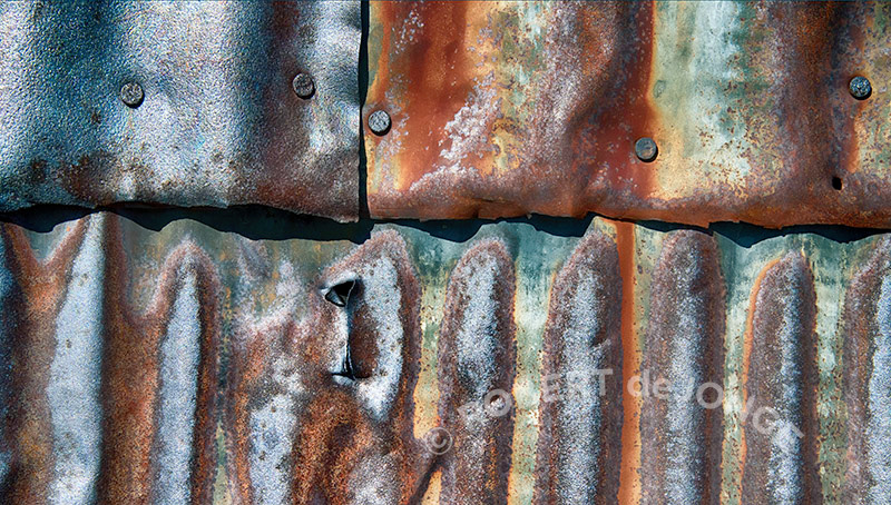 Barn siding, Ole Olsen Farm, patina, metal, patched, rust, nails