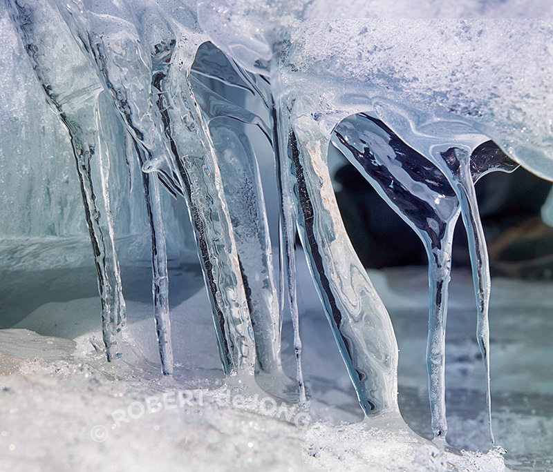 Ice, under the ice, Mackinaw city, icicles, winter, White