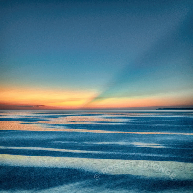Twilight, Lake Michigan, sleeping bear point, ice, sun rays,