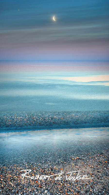 A sandbar on Sleeping Bear Bay in the pre-dawn stillness