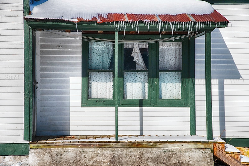 farmhouse, ole olsen farm, Port Oneida, curtain, porch