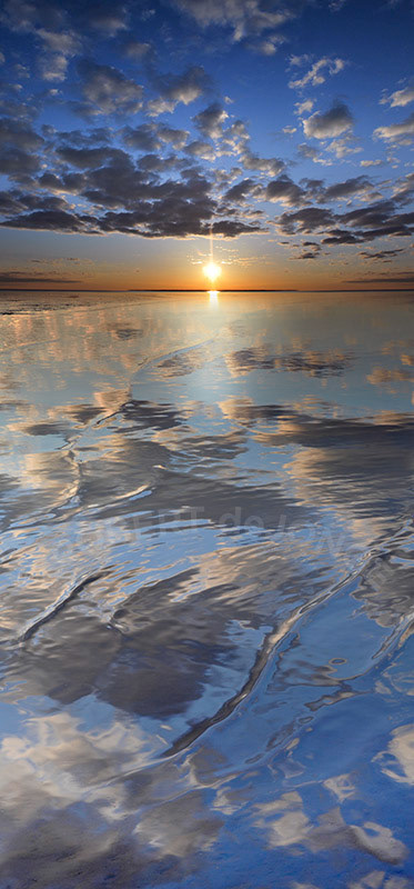 Liquid, sunrise, clouds, reflection, ripples, Lake Michigan