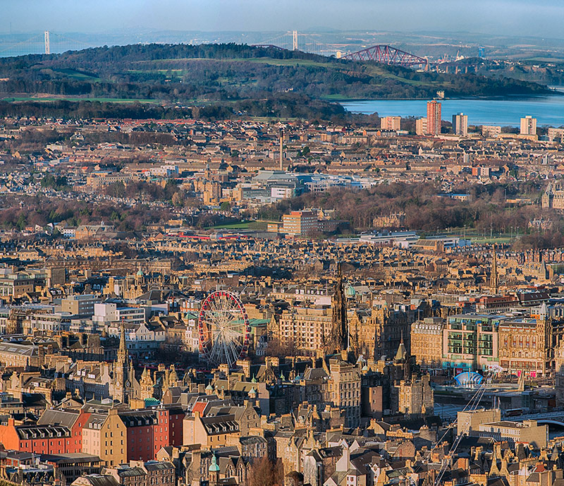 A view of Newtown from Arthur's Seat