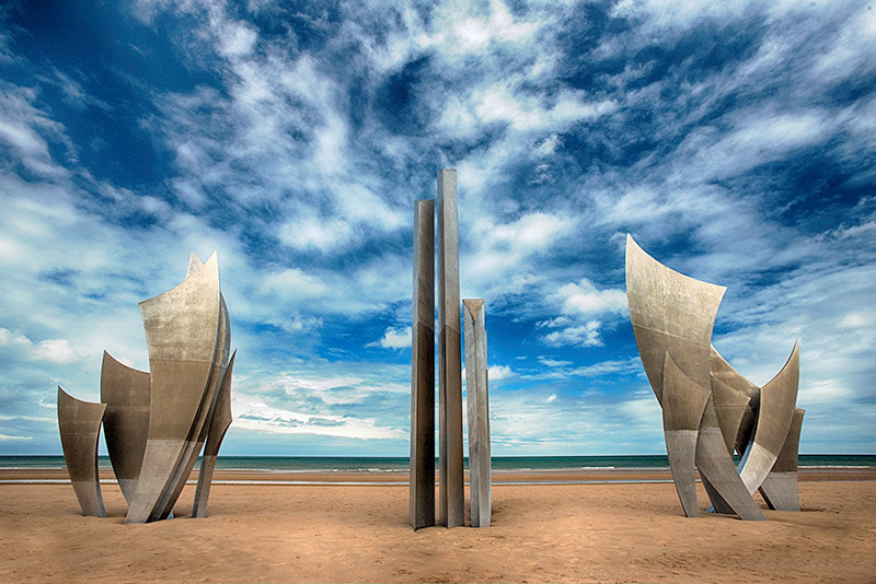 Sculpture by Anibre Bannon, France, D-day, Omaha Beach, WWII, American Army, Landing