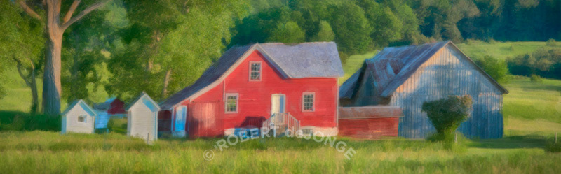 Thoreson Farm, Port Oneida, barn, farmhouse, out buildings, corn crib