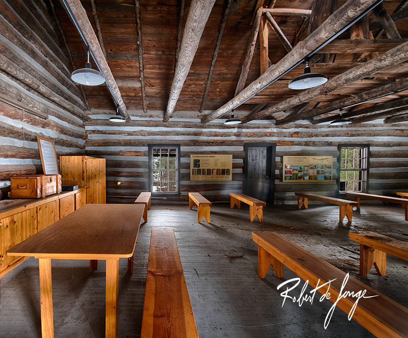 Interior image of the Cabin at D.H. Day campground