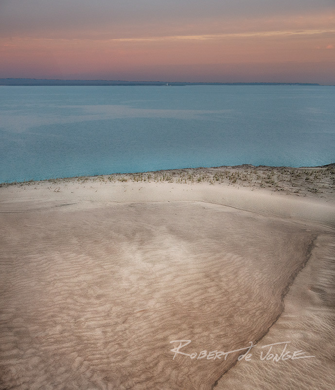 A view over Sleeping Bear Point on a calm morning