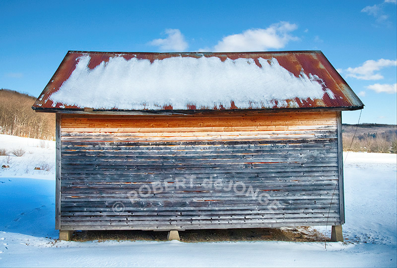 Out Building, winter, Ole Olsen Farm, weathered, sun