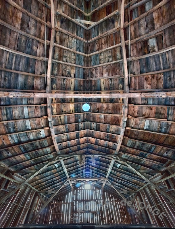 Barn, Panorama, interior, roof, patina, structure
