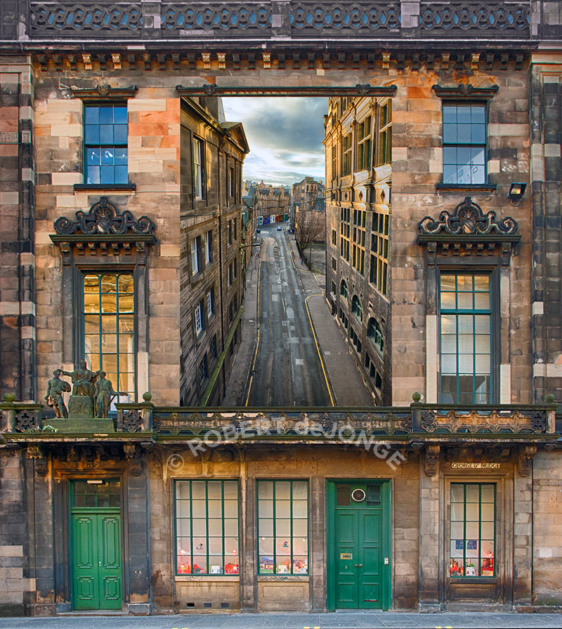 a combination of images from the facades near the Elephant House Cafe