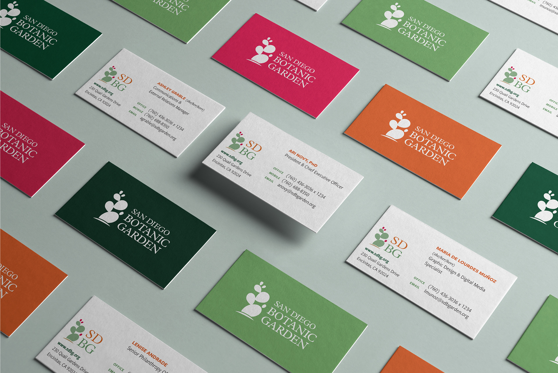 San Diego Botanic Garden business card mockups