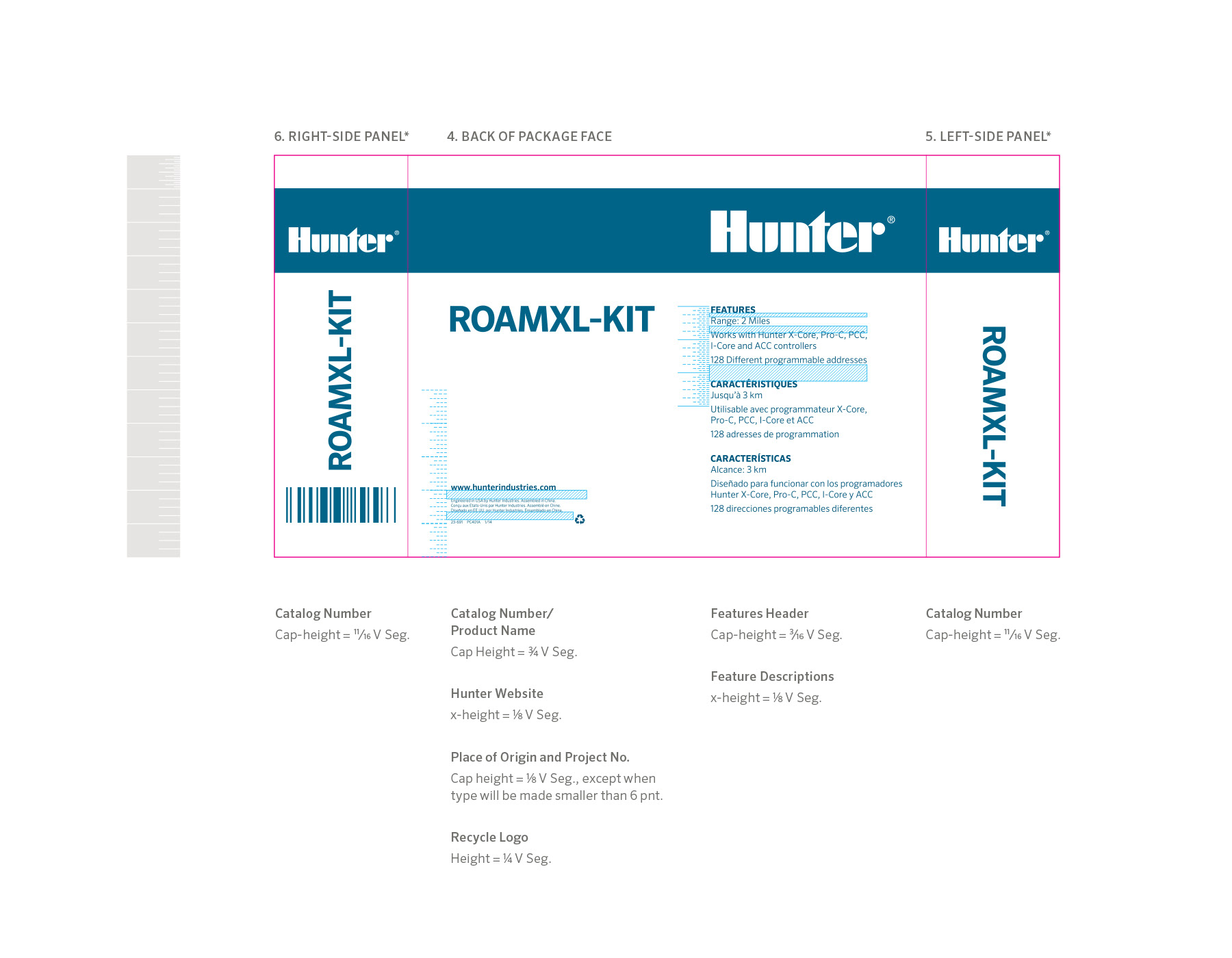 Using the Rubber Grid System on Hunter Industries B2B product packaging