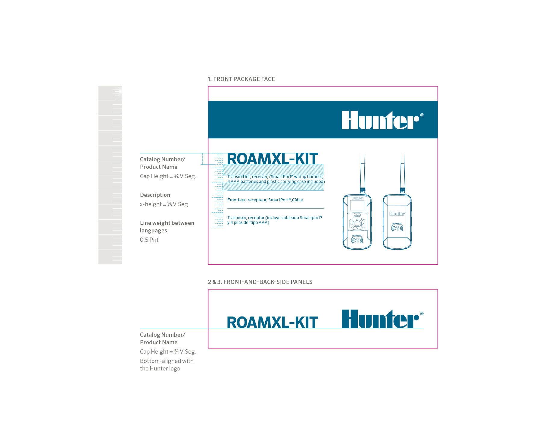 Using the Rubber Grid System on Hunter Industries B2B product packaging